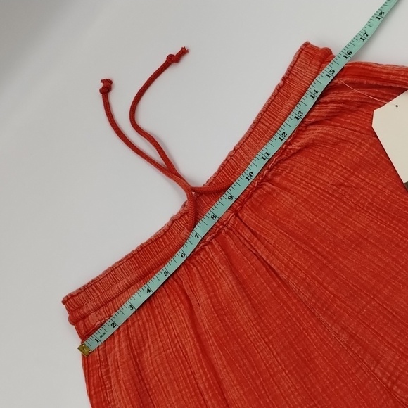 Wonderly Orange Gauze Raw Hem Drawstring Pant Size Medium - Picture 7 of 13